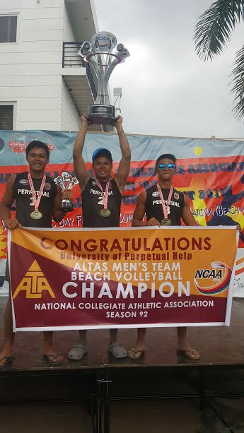 Altas bag NCAA men's beach volleyball crown