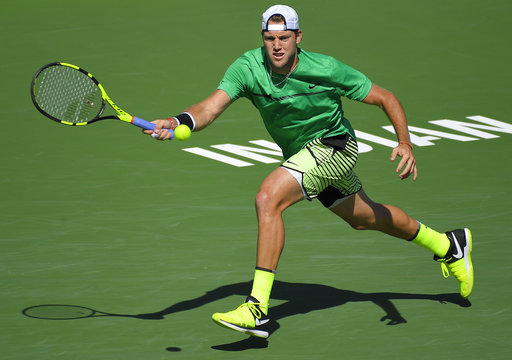 Sock beats Nishikori to gain Indian Wells semifinals