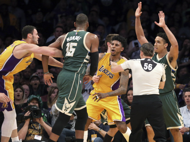 NBA fines three from Bucks-Lakers game