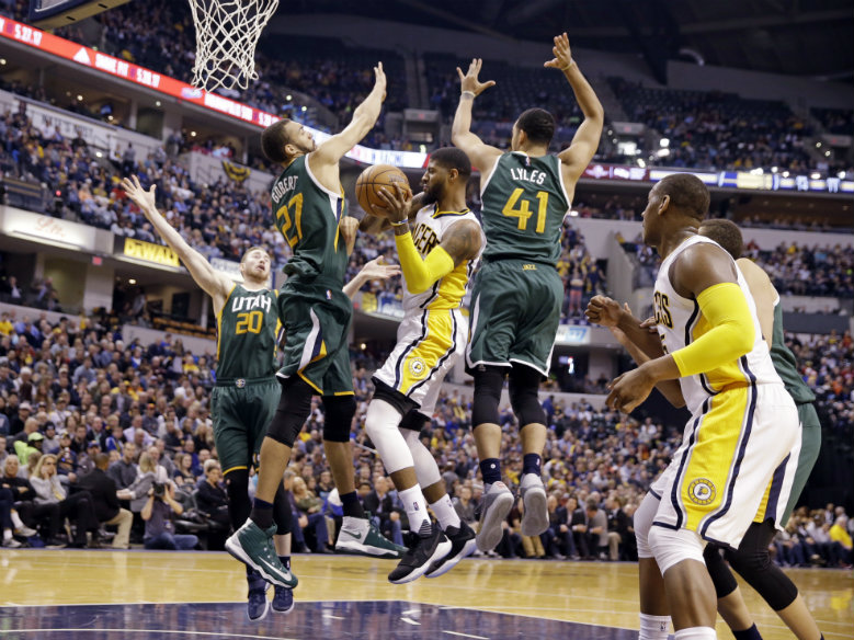 Pacers hit all right notes in victory over road-weary Jazz
