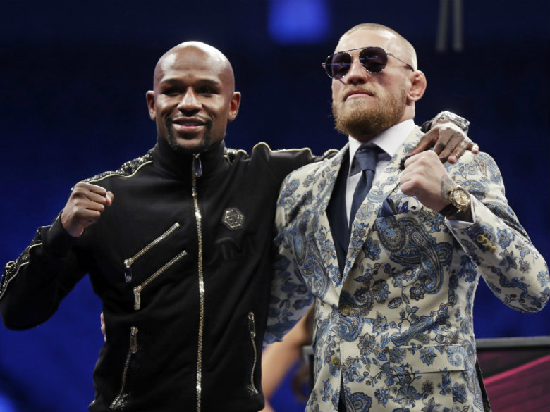 Smiles all around as Mayweather, McGregor savor fight