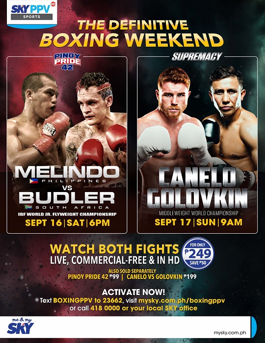 Catch Pinoy Pride 42, Canelo-Golovkin superfight on Sky PPV